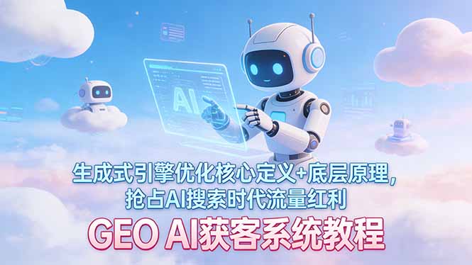 GEO AI获客系统教程:生成式引擎优化核心定义+底层原理,抢占AI搜索时代流量红利