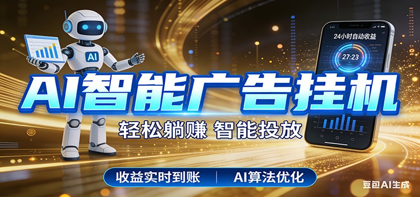 智能广告新时代，利用碎片化时间实现稳定被动收益，AI帮你持续盈利