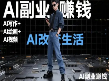 AI改变生活(Ai写作+AI绘画+Ai视频)，AI副业挣钱