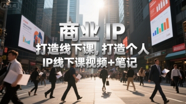 商业IP打造线下课，打造个人 IP线下课视频+笔记