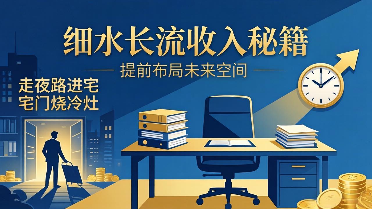 某付费文章：细水长流收入秘籍：走夜路进宅门烧冷灶，提前布局未来空间