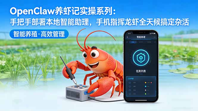 OpenClaw养虾记实操系列：手把手部署本地智能助理，手机指挥龙虾全天候搞定杂活