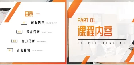 橙色职业规划课堂讲解PPT模板