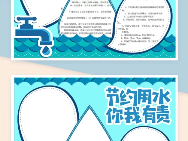 节约用水加强意识宣传手抄报Word模板
