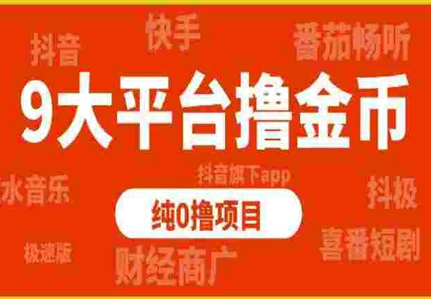 9大平台撸金币，纯0撸项目，没有项目的可以看看