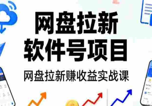 网盘拉新/软件号项目，拉新赚收益实战课