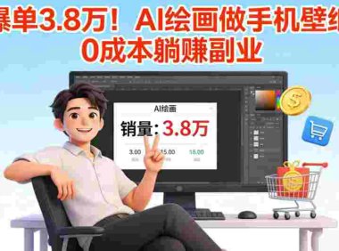 AI 绘画做手机壁纸,0 成本躺赚副业,爆单 3.8 万!