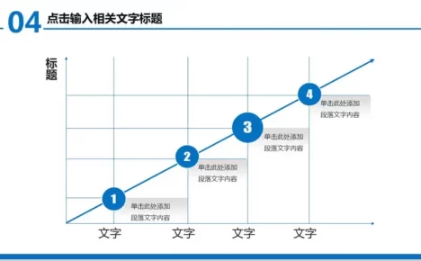 简洁线形数据分析PPT折线图模板