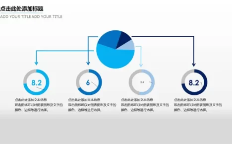 简约总分饼图数据图表