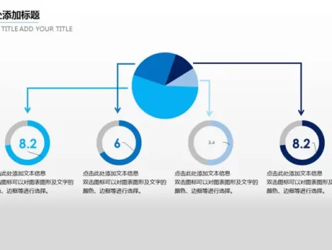 简约总分饼图数据图表