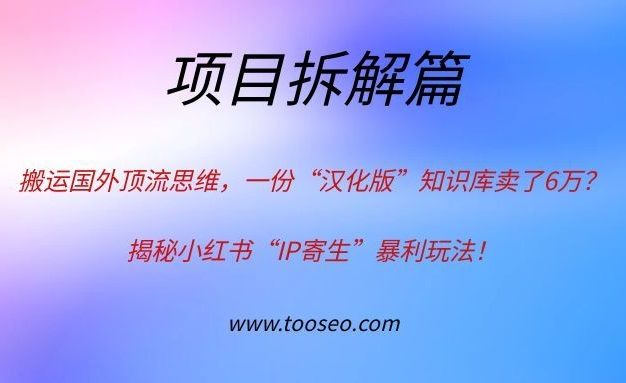 搬国外顶流思维，一份“汉化版”知识库卖了6万？揭秘小红书“IP寄生”暴利玩法！