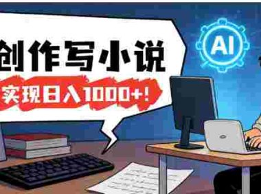 26年最新风口项目，AI工具创作写小说，号称轻松实现日入1000+