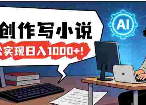 26年最新风口项目，AI工具创作写小说，号称轻松实现日入1000+