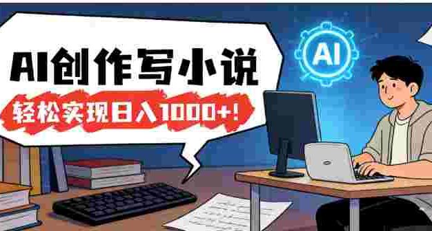 26年最新风口项目，AI工具创作写小说，号称轻松实现日入1000+
