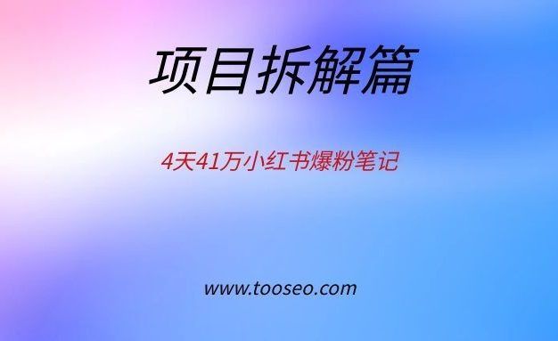 拆解报告：4天41万小红书爆粉笔记