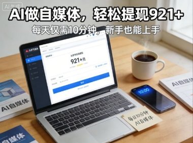 每天花费10分钟,头条号921+,用AI做自媒并不难【附视频教程】