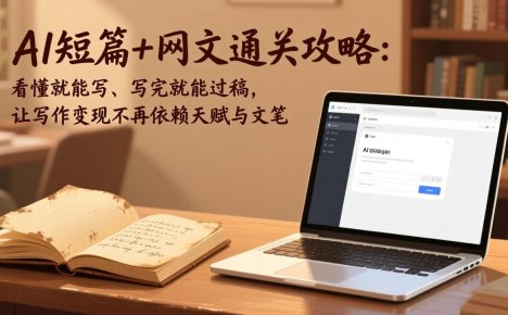 AI短篇+网文通关攻略：看懂就能写、写完就能过稿，让写作变现不再依赖天赋与文笔
