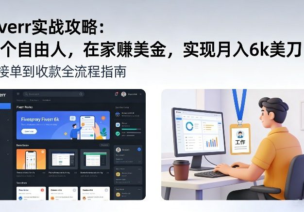 Fiverr实战攻略，做个自由人，在家賺美金，实现月入6k美刀