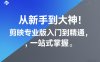 从新手到大神！剪映专业版入门到精通，一站式掌握