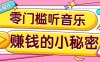 操作简单无门槛的音乐推广项目，一单/5元。可以矩阵操作，收益无上限！