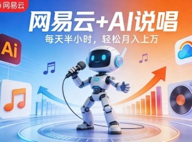 网易云+AI说唱,每天半小时,AI内容创作+流量变现,轻松月入1W