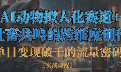 单日变现破千的流量密码，AI动物拟人化赛道+社畜共鸣的跨维度创作