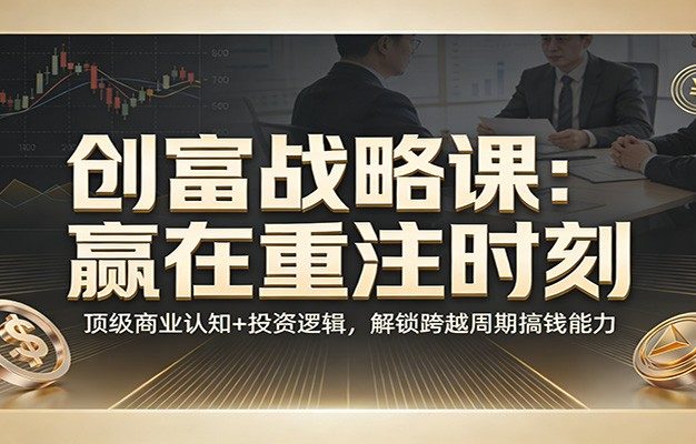 《创富战略课：赢在重注时刻》顶级商业认知+投资逻辑，解锁跨越周期搞钱能力