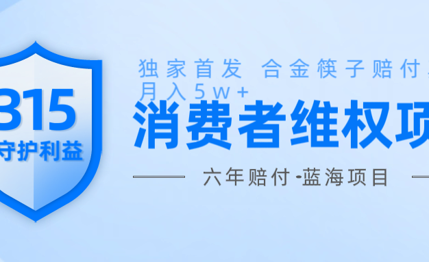 维Q赔付合金筷子玩法小白也能月入5w+风口项目实操