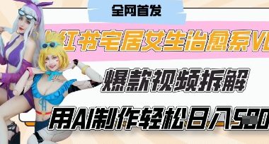 AI“宅居女生的一天”治愈系vlog动画视频,7天长粉破千,单条广告2k+,0成本制作有手就会