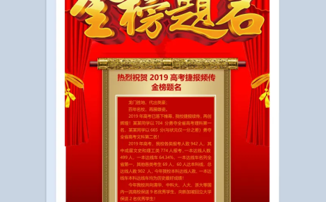 金榜题名高考喜报Word模板