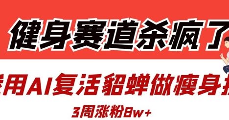健身赛道杀疯了？我用AI复活貂蝉做瘦身操，3周涨粉8W