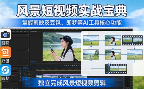 风景短视频实战宝典:掌握剪映及豆包、即梦等AI工具的核心功能,独立完成风景短视频剪辑