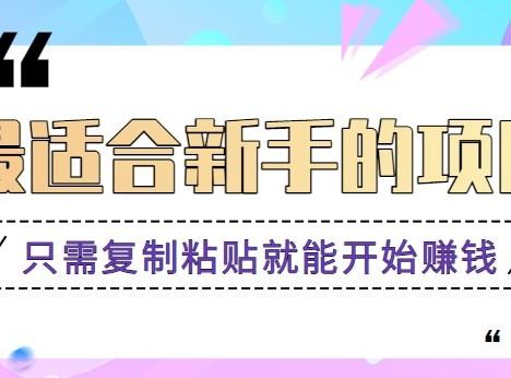 2024最适合新手操作的项目,新手小白只需复制粘贴就能开始赚钱【视频教程+软件】