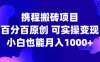 携程搬砖项目，百分百原创，可实操变现，新手小白月入1k+【揭秘】