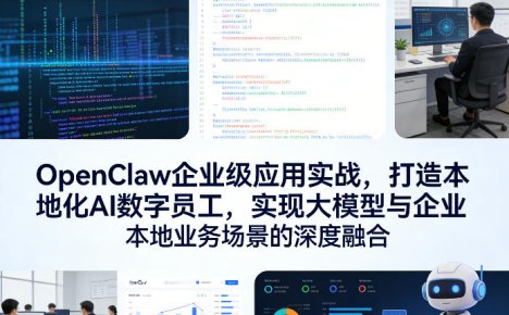 OpenClaw企业级应用实战,打造本地化AI数字员工,实现大模型与企业本地业务场景的深度融合