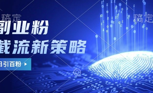 副业粉截流玩法与更新，不废号， 不封号。日引100+