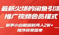 闲鱼引流推广影视会员，0成本就可以操作，新手小白月入过W+【揭秘】