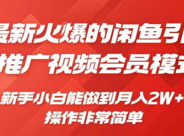 闲鱼引流推广影视会员，0成本就可以操作，新手小白月入过W+【揭秘】