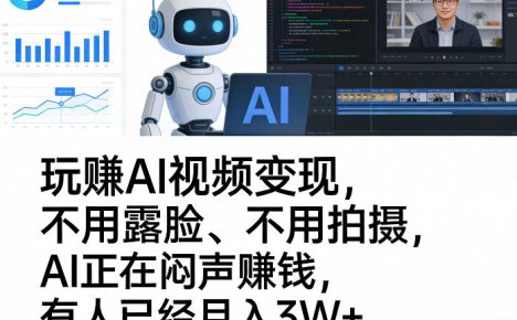 玩賺AI视频变现,不用露脸、不用拍摄,AI正在闷声賺钱,有人已经月入3W+
