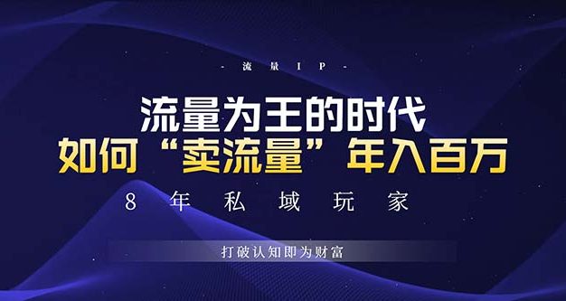 未来如何通过“卖流量”年入百万，跨越一切周期绝对蓝海项目