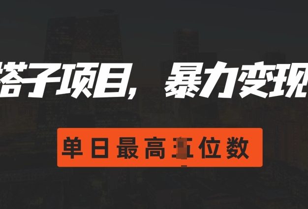 2024搭子玩法，0门槛，暴力变现，单日最高破四位数【揭秘】