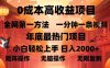 0成本蓝海项目，一分钟一条视频，年底最热项目