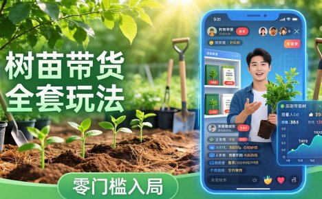 视频号AI树苗带货全套玩法:零门槛入局,掌握豆包、千问等AI工具制作树苗视频的全套流程