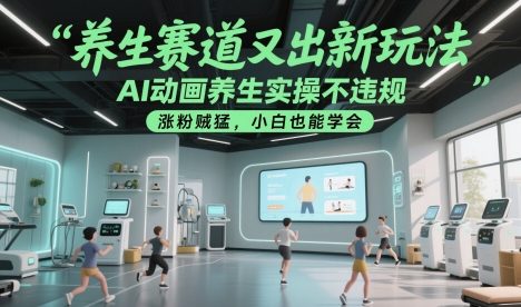 养生赛道又出新玩法，AI动画养生实操不违规，涨粉贼猛，小白也能学会