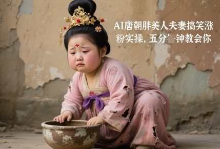 AI唐朝胖美人夫妻搞笑涨粉实操，五分钟教会你