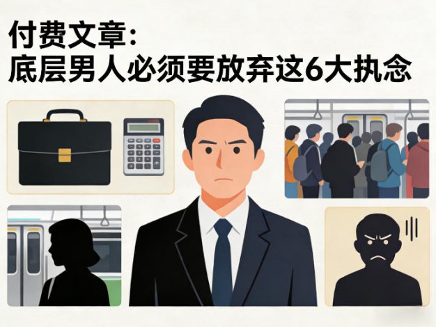 付费文章：底层男人必须要放弃这6大执念