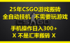 25年CSGO游戏搬砖，全自动，不需要玩游戏，手机操作日入300+