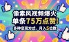 3分钟做出孤独感拉满的素风插画视频，单条点赞75W，谁发谁火系列，多种变现方式，月入5位数