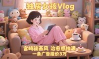 单个账号涨粉71W！用AI制作独居女孩Vlog，宫崎骏画风，治愈感拉满，一条广告报价3W