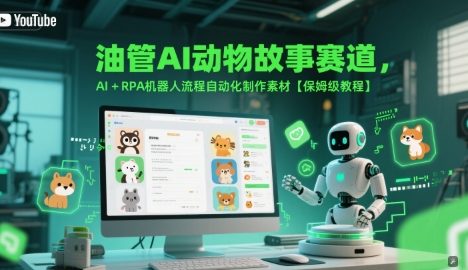 油管AI动物故事赛道,AI+RPA机器人流程自动化制作素材【保姆级教程】